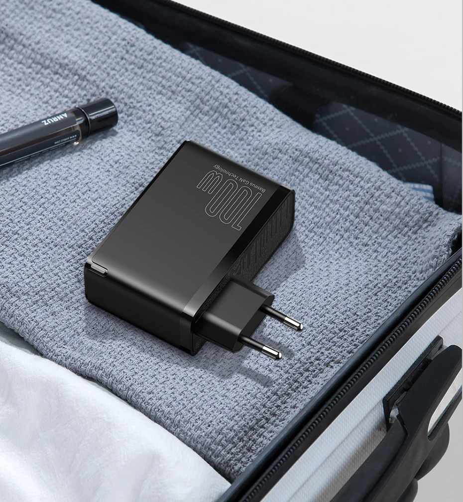 Baseus GaN Charger 100W USB Type C PD Fast Charger with Quick Charge 4.0 USB Phone Charger For MacBook Laptop iPhone 16 15 14