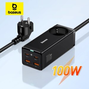 Baseus GaN3 Pro Desktop Power Strip 100W AC Outlet with 2 USB and 2 Type-C Ports