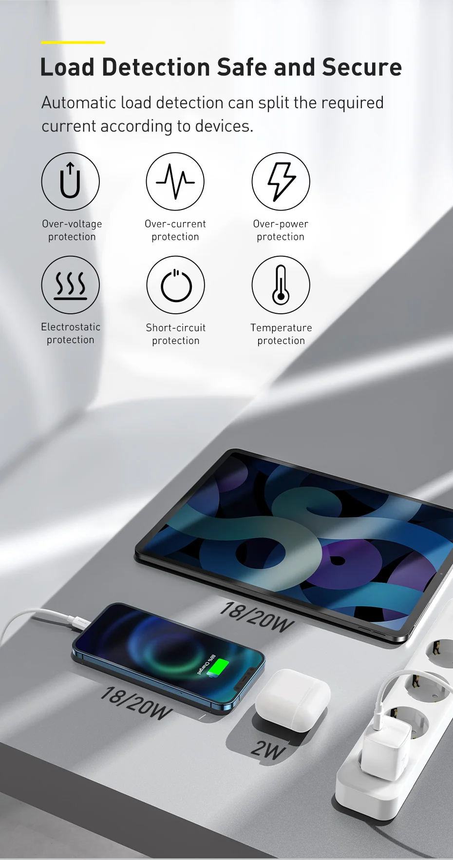 Baseus USB Type C Charger 20W Portable USB C Charger Support Type C PD Fast Charging For iPhone 16 15 14 13 12 Pro Max Tablets