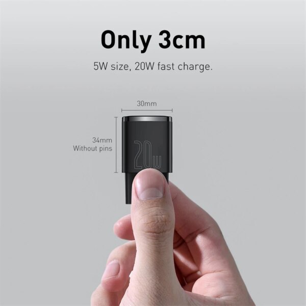 Baseus 20W PD Cube Mini Fast Charger for Apple iPhone 12 11 Pro Max - Image 4