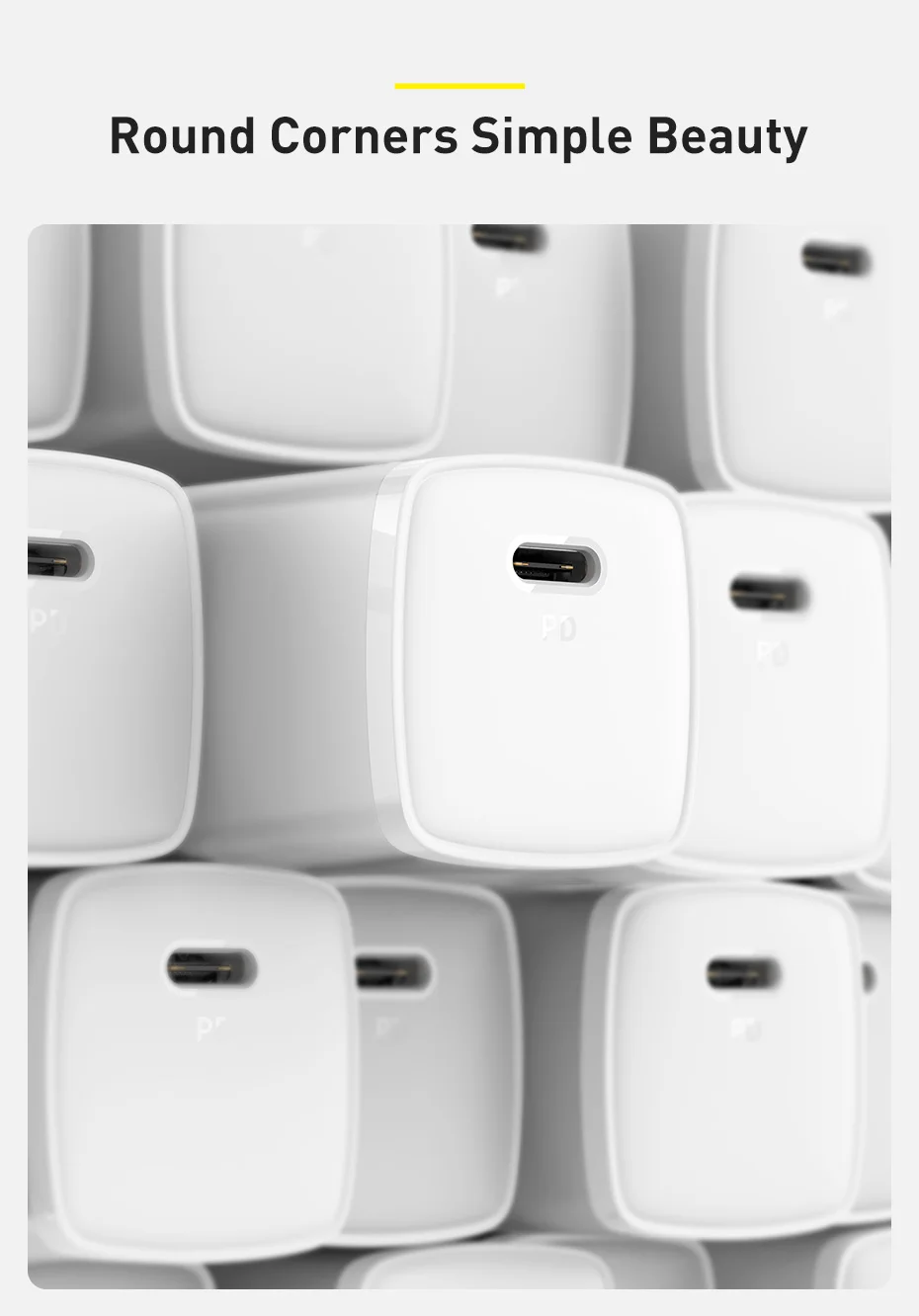 Baseus USB Type C Charger 20W Portable USB C Charger Support Type C PD Fast Charging For iPhone 16 15 14 13 12 Pro Max Tablets