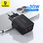 Baseus Cube 30W Fast Charger Dual Port USB-C PD Wall Charger Block