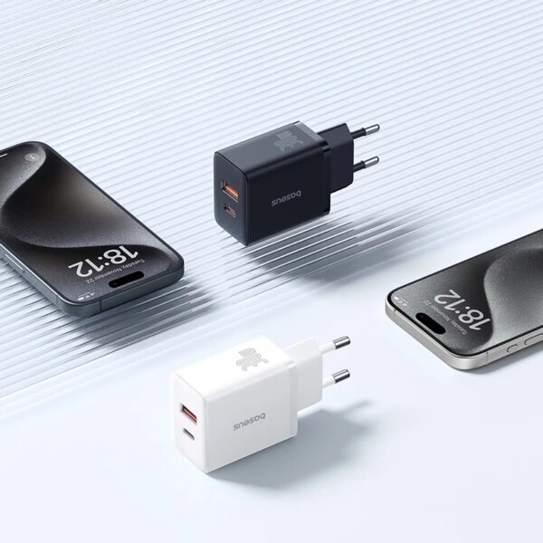 Baseus Cube 30W Fast Charger Dual Port USB-C PD Wall Charger Block - Image 6