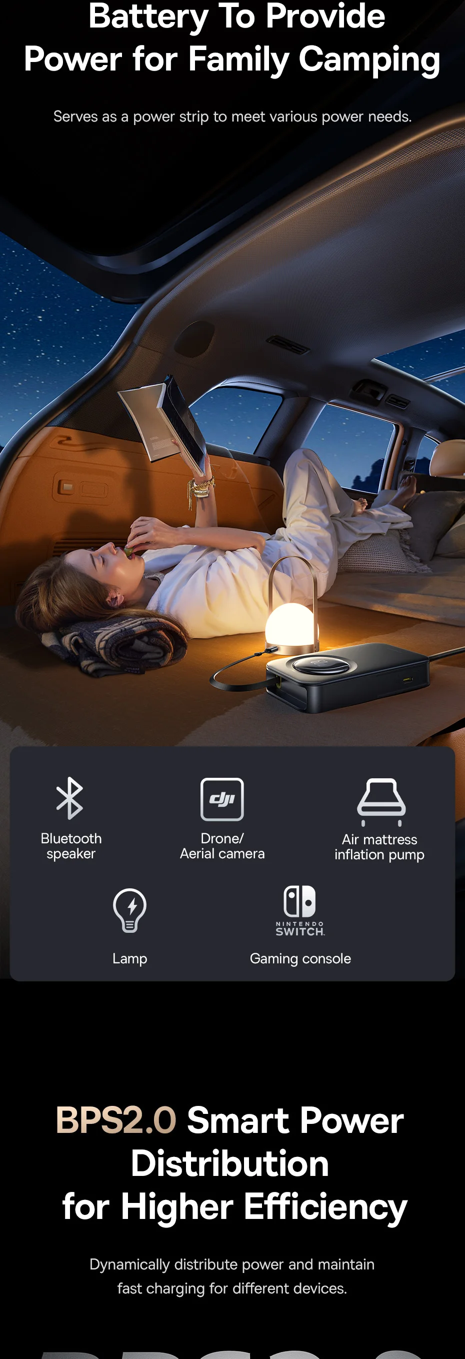 Baseus 105W Retractable Car Charger Rear Seat Expand Quick Charger 6 Ports PD QC 60W Fast Charging For Notebook iPhone Samsung