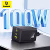Baseus EnerFill 100W GaN Fast Charger 3-Port PD QC PPS Foldable Compact Wall Charger