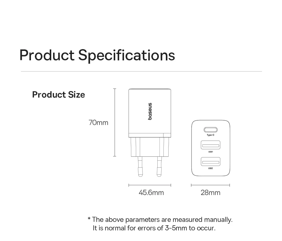 Baseus 30W USB Charger QC3.0 PD3.0 Type C PD Fast Charging Quick Phone Charger For iPhone 15 14 13 12 Pro Max Xiaomi Samsung
