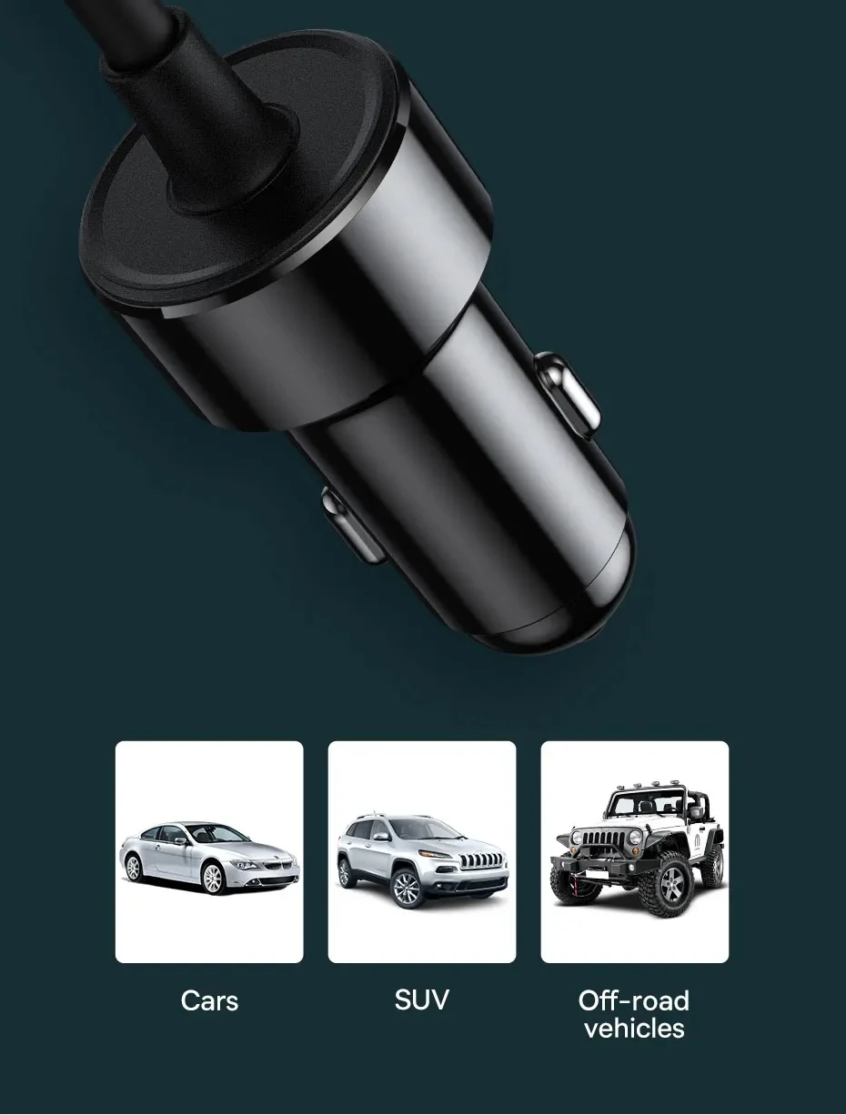 Baseus Car USB Type C Fast Charger 150W Car Inverter DC 12V to AC 220V EU Version Auto Power Inversor For Car Power Adapter
