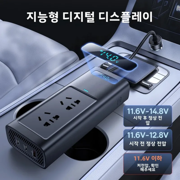 Baseus Power Inverter Pro 150W Car Charger with AC Outlet and 30W USB-C Fast Charging - Image 3
