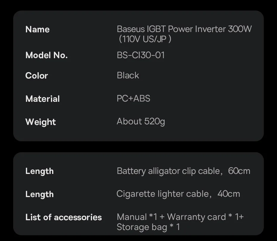 Baseus Car USB Type C Fast Charger 150W Car Inverter DC 12V to AC 220V EU Version Auto Power Inversor For Car Power Adapter