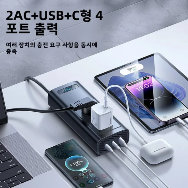 Baseus Power Inverter Pro 150W Car Charger with AC Outlet and 30W USB-C Fast Charging - Image 4