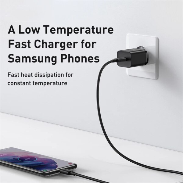 Baseus Super Si 25W Mini Fast Charger with Type-C Cable for Samsung Phones - Image 2