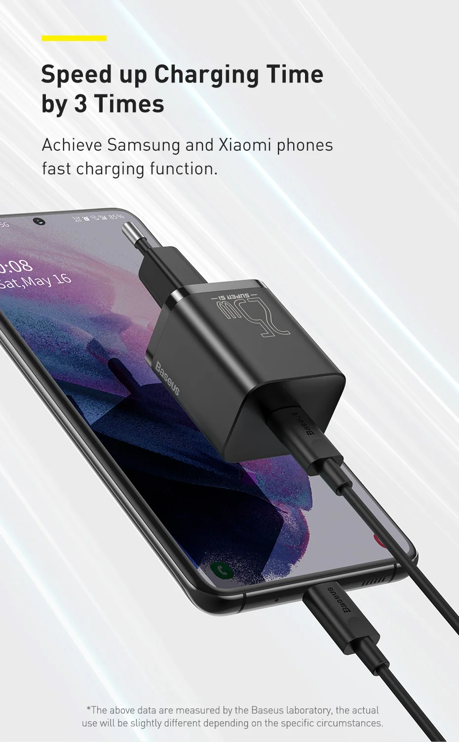 Baseus USB C Charger 25W Support Type C PD Fast Charging Portable Phone Charger For iPhone 15 14 13 Pro Max Samsung S22 Tablet