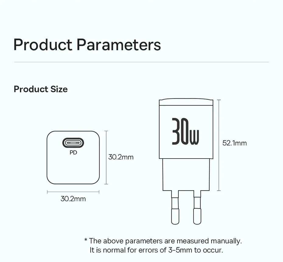 Baseus 30W GaN Charger PD Fast USB Type C Charger USB C PD3.0 QC3.0 PPS Quick Charging For iPhone 15 14 13 12 11 Pro Max Tablets