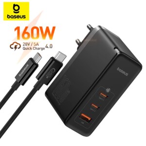 Baseus 160W GaN PD3.1 Fast Charger 3-Port USB-C Wall Charger