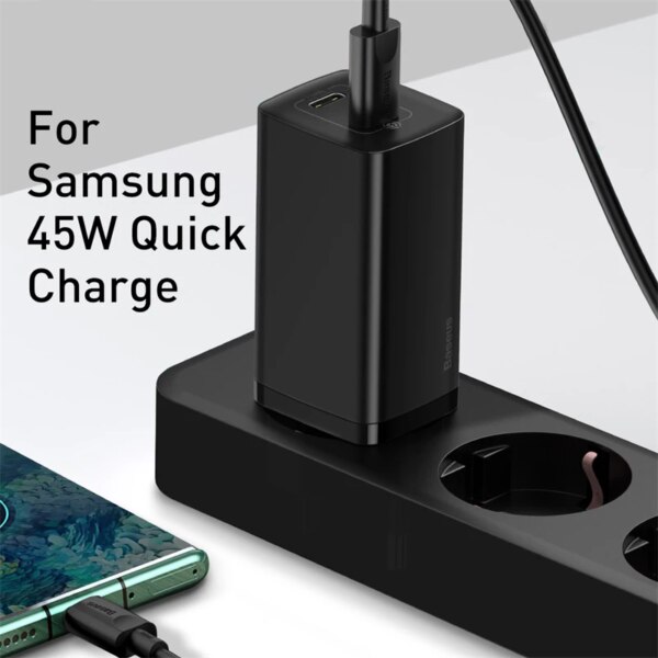 Baseus GaN2 Lite 65W Fast Charger Dual USB-C PD Charger for Laptop Samsung 45W - Image 4