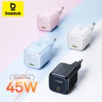 Baseus PicoGo 45W GaN Pro Ultra-Mini Fast Charger PD3.0 PPS for iPhone Samsung Laptop