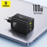 Baseus EnerFill 100W GaN Fast Charger 3-Port PD QC PPS Foldable Plug
