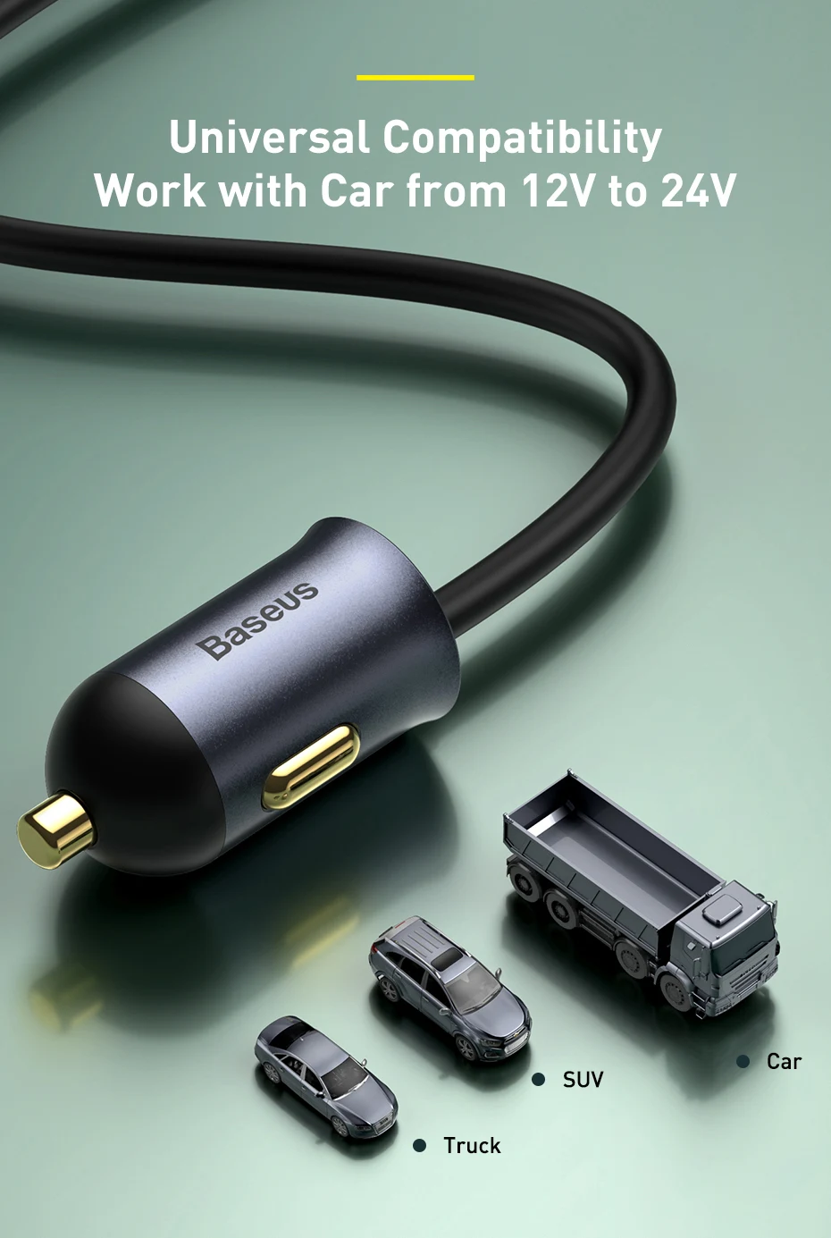 Baseus 120W PD Car Charger Quick Charger QC 3.0 PD 3.0 For iPhone 16 15 14 Samsung Type-C USB Charger Portable USB Phone Charger