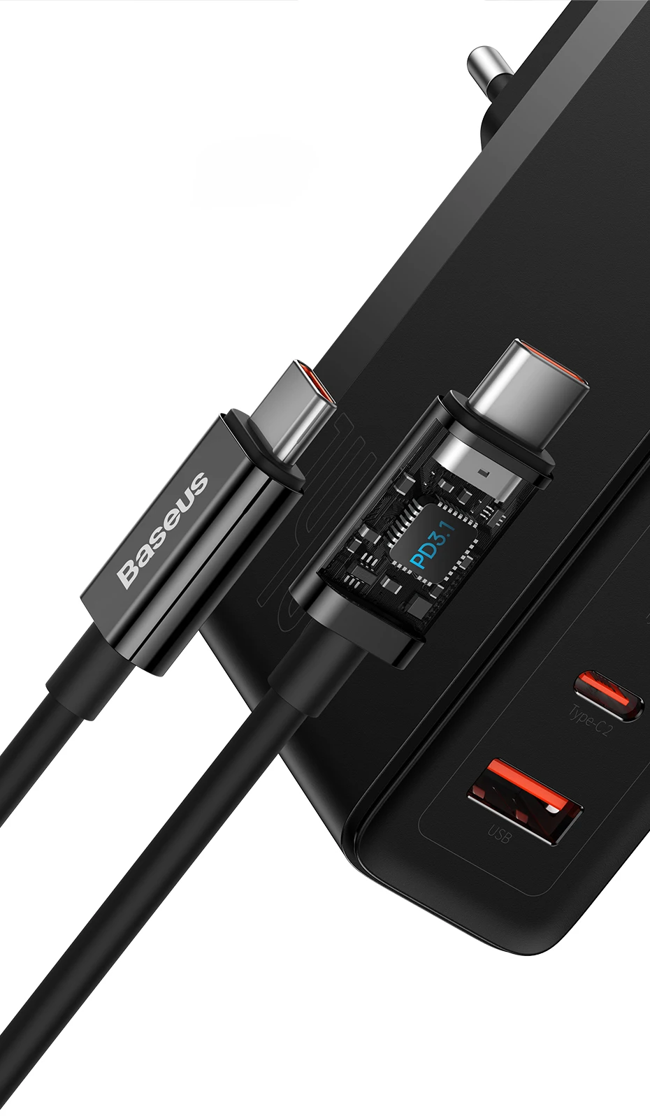 【Limited】Baseus 140W Chargers PD Charger USB C Charger PD3.1 Fast Charge For Macbook Tablet Phone Charger For iPhone 16 15 14