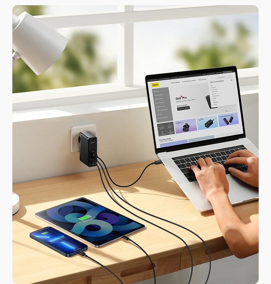 【Limited】Baseus 140W Chargers PD Charger USB C Charger PD3.1 Fast Charge For Macbook Tablet Phone Charger For iPhone 16 15 14