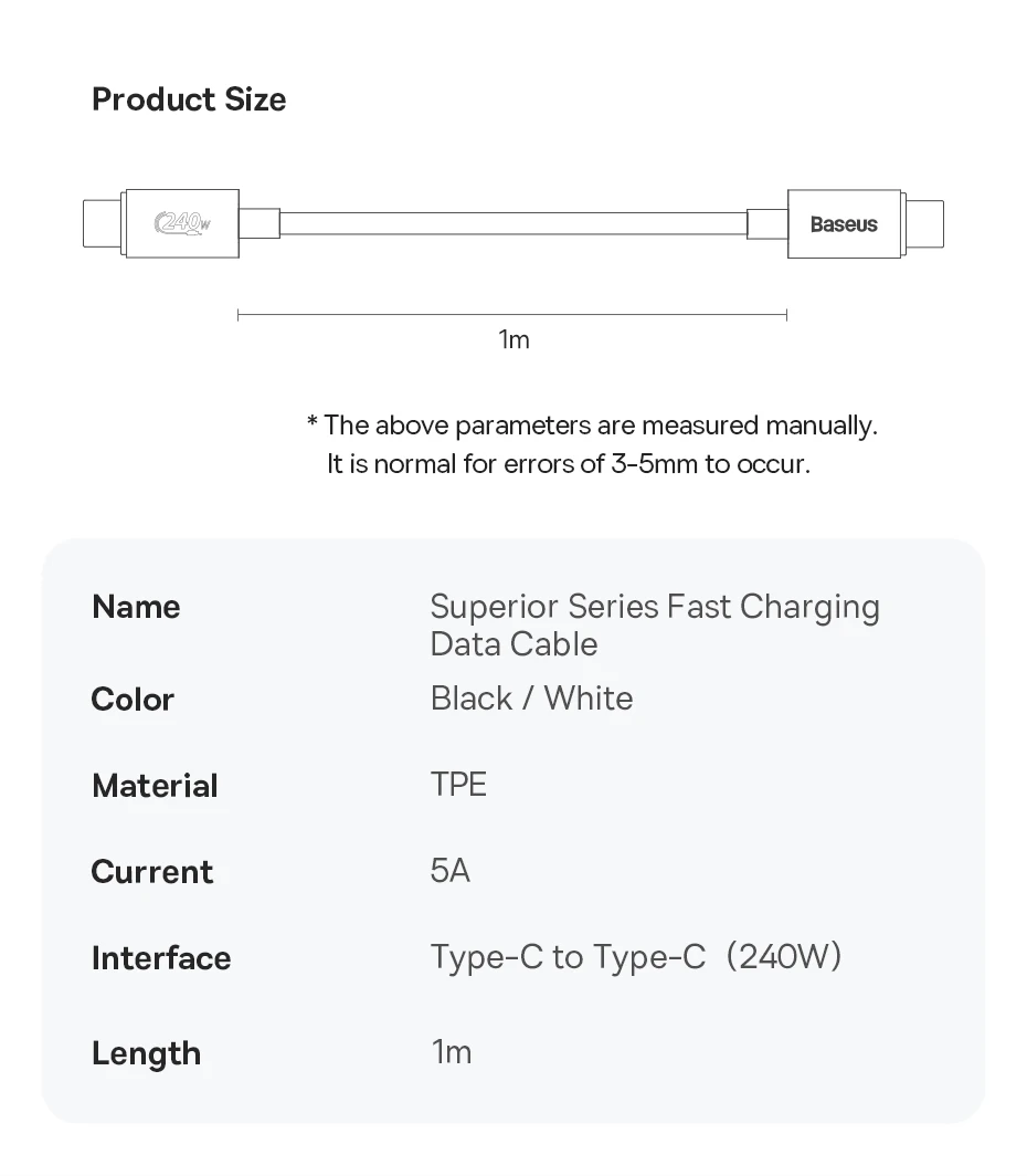 【Limited】Baseus 140W Chargers PD Charger USB C Charger PD3.1 Fast Charge For Macbook Tablet Phone Charger For iPhone 16 15 14