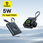 Baseus EnerFill FW11 Portable Wireless Charger for Apple Watch 5W 1640mAh Built-in Cable