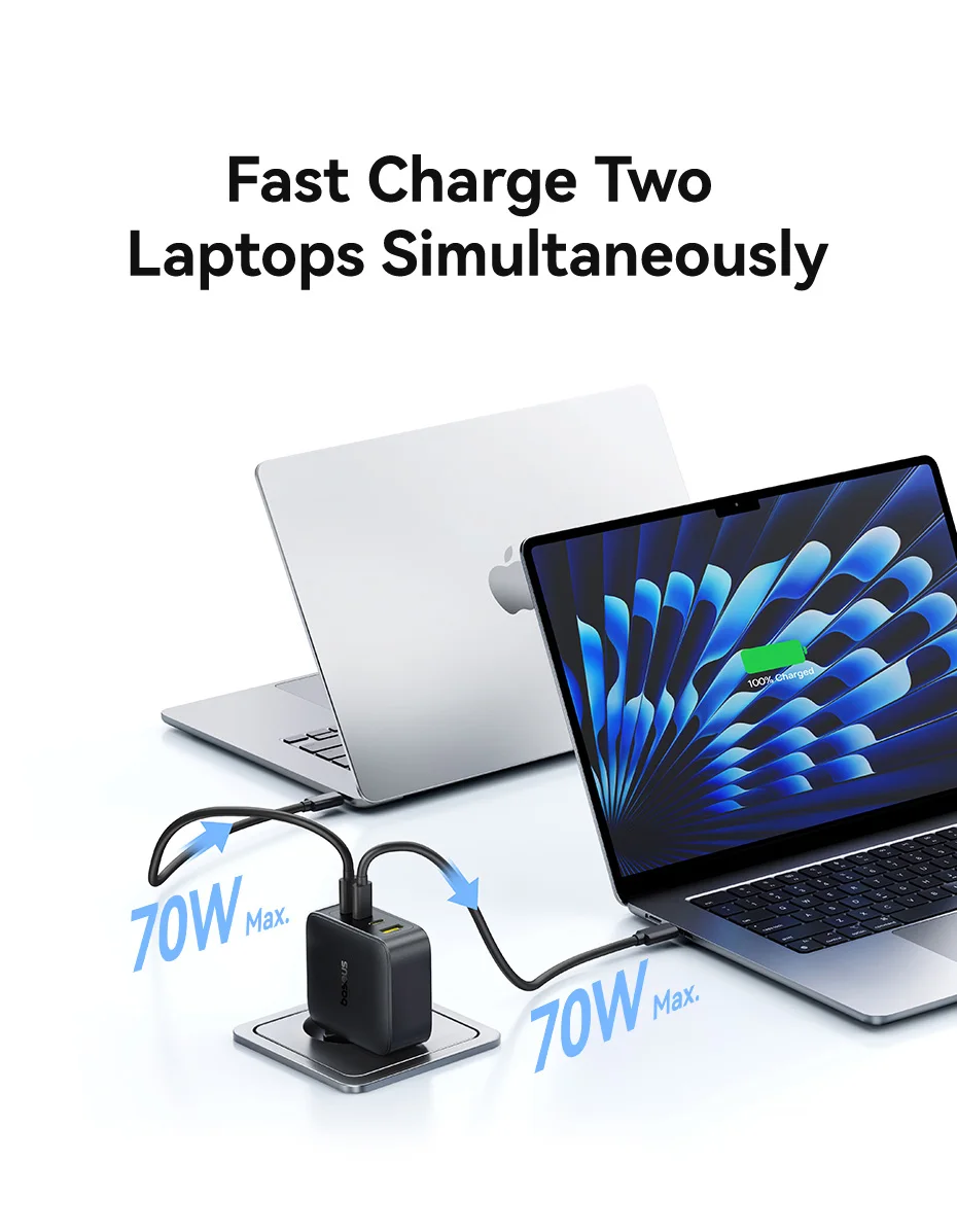 【New Sale】Baseus 140W Charger PD Charger USB C Charger Fast Charge For Macbook Tablet Phone Charger For iPhone 16 15 14