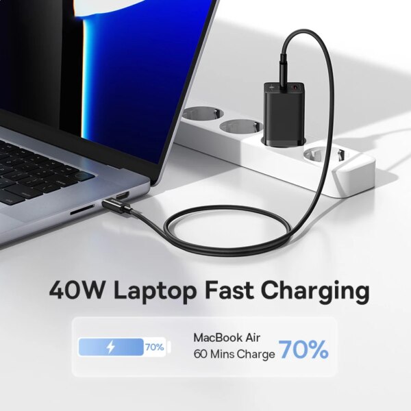 Baseus 40W GaN Pro Fast Charger Dual USB-C Port Compact PD Charger - Image 3