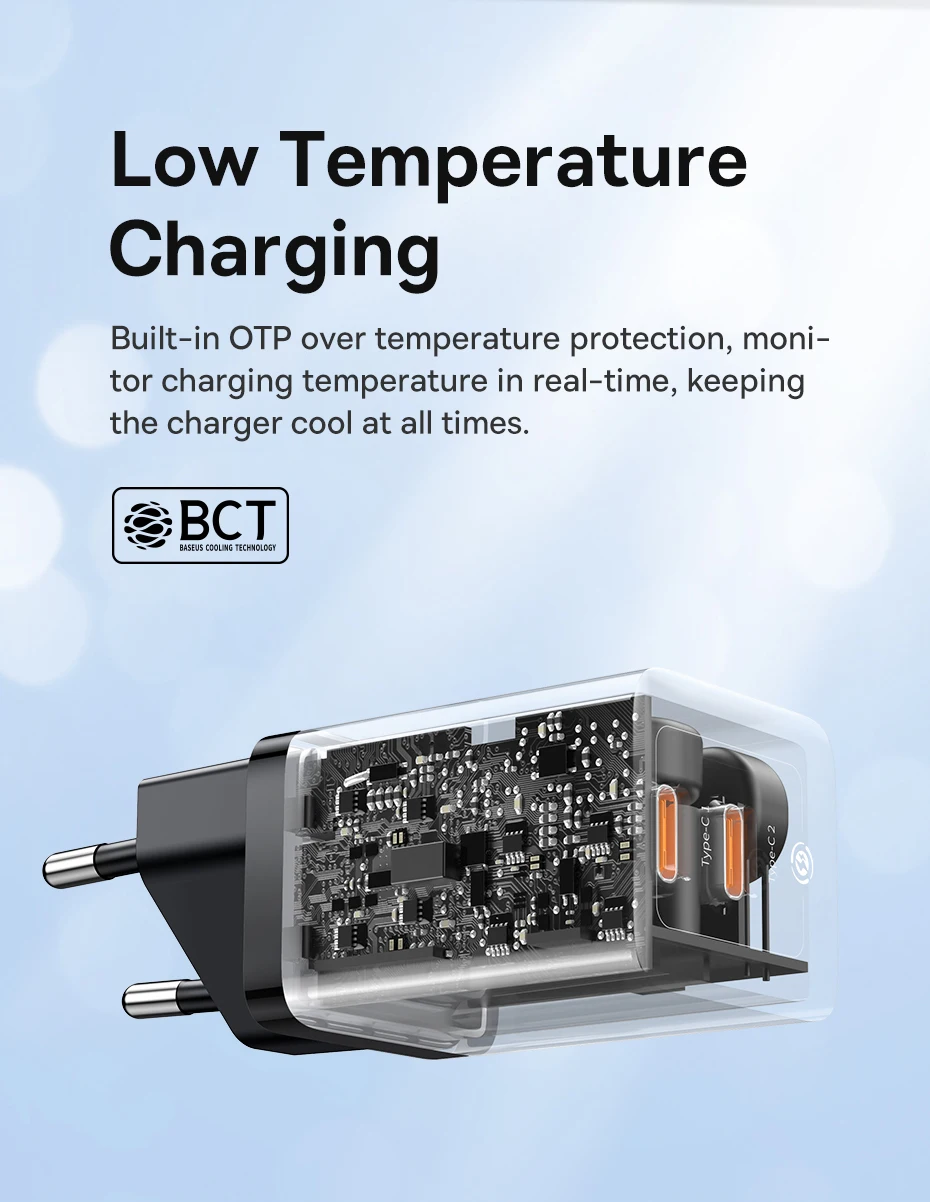 Baseus 40W GaN Charger For iPhone Samsung POCO Fast Charger For Laptop USB C Charger PD Charger Portable Travel Charger Quick
