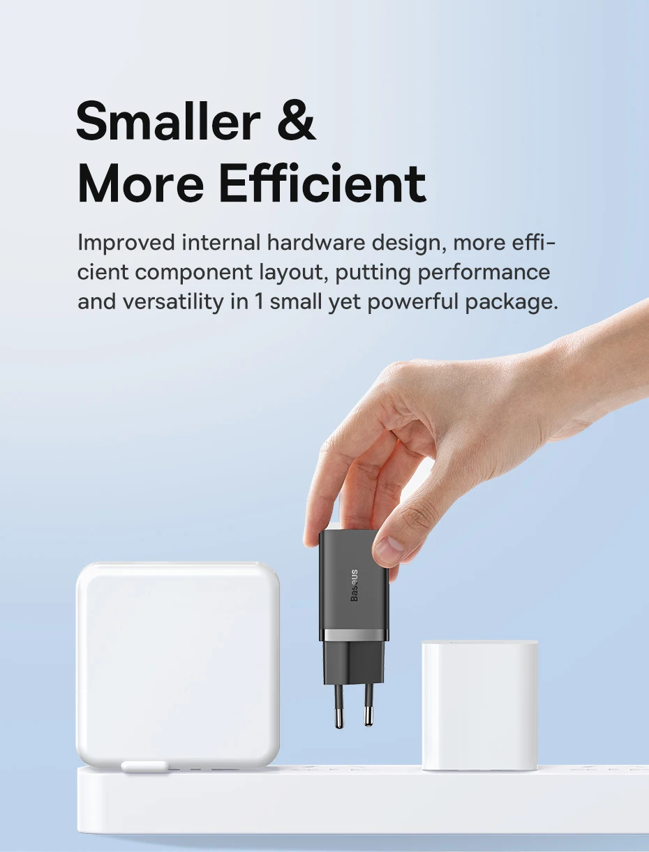 Baseus 40W GaN Charger For iPhone Samsung POCO Fast Charger For Laptop USB C Charger PD Charger Portable Travel Charger Quick