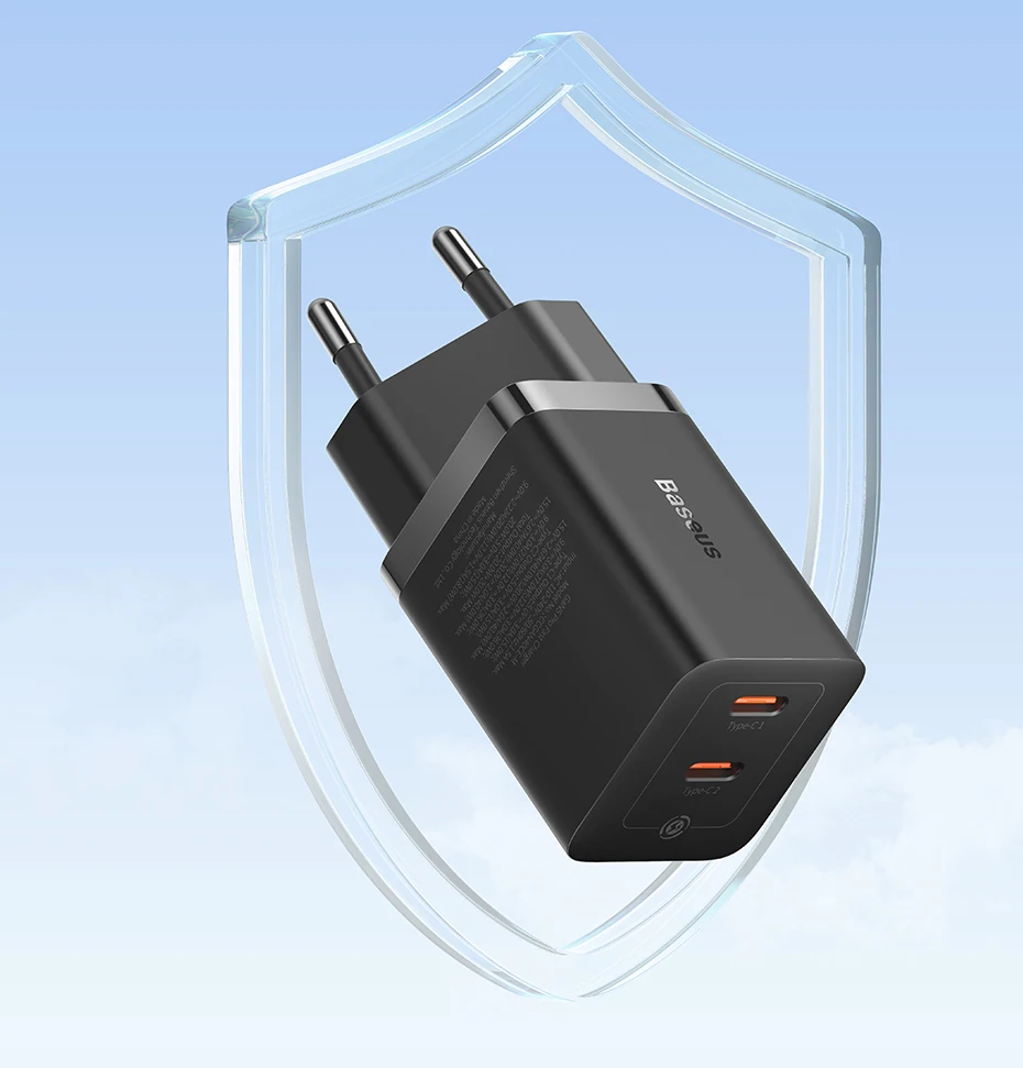 Baseus 40W GaN Charger For iPhone Samsung POCO Fast Charger For Laptop USB C Charger PD Charger Portable Travel Charger Quick