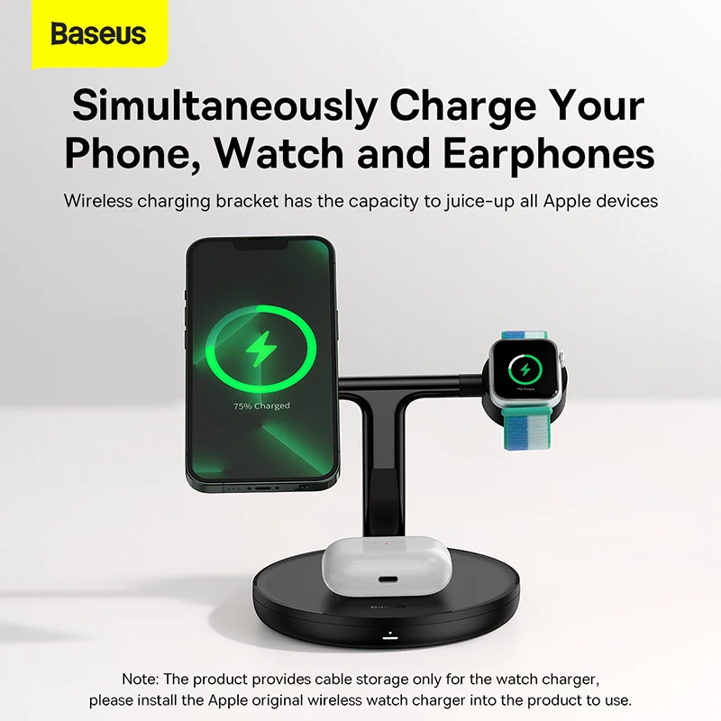 Baseus 160W Charger 3 in 1 Wireless Chargers Fast 140W 65W 30W Car Charger Magic Keyboard Case PU Wireless Bluetooth Keyboard