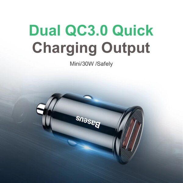 Baseus 140W Digital Display Car Charger with 240W Cable 3-Port PD 3.1 Fast Charger - Image 6