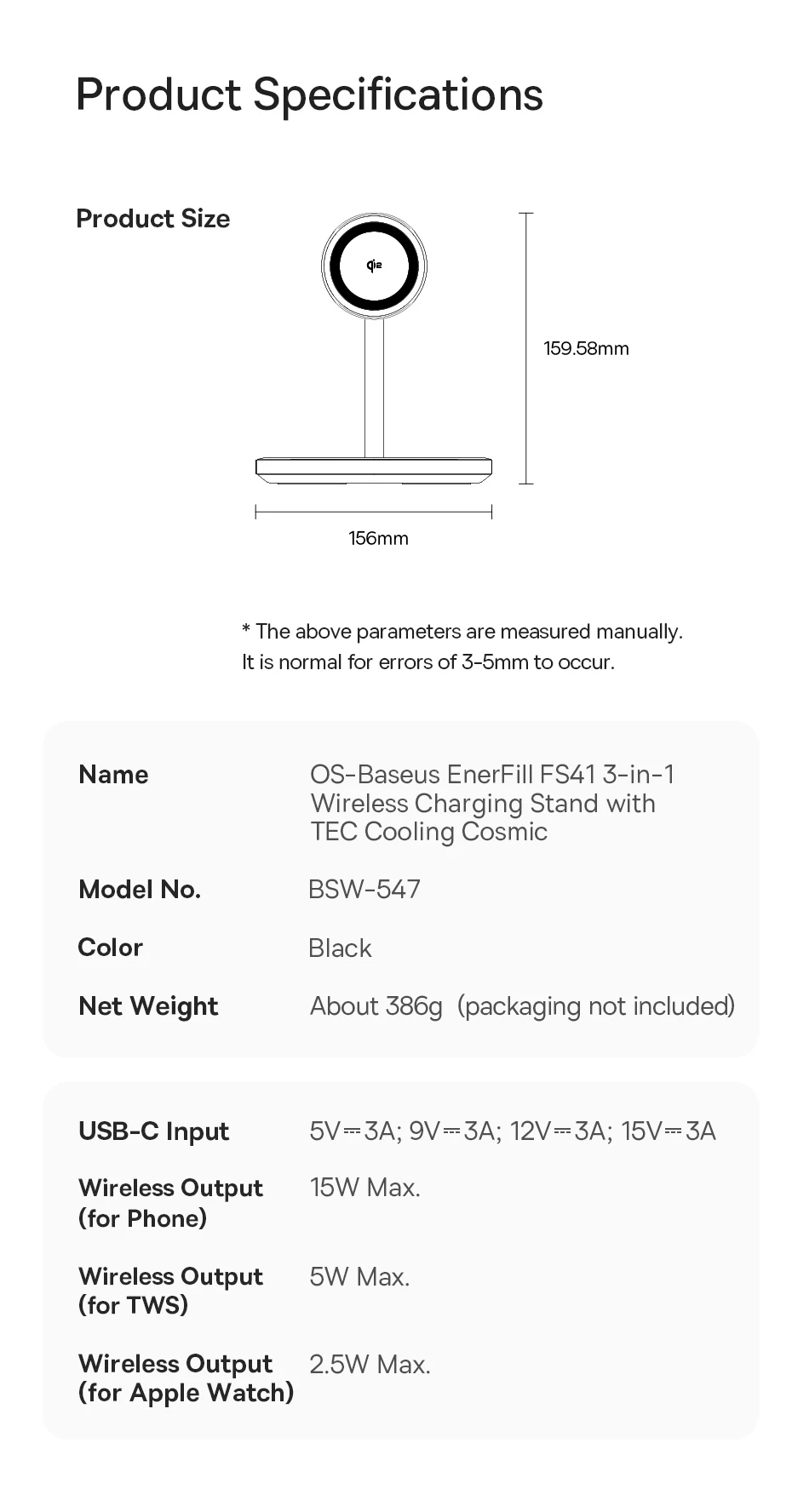 Baseus 3-in-1 Wireless Charging Stand Qi2 15W Magnetic Fast Charging TEC Cooling For iPhone 16 15 14 AirPods Apple Watch