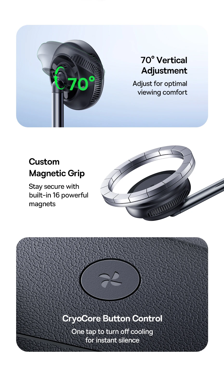 Baseus 3-in-1 Wireless Charging Stand Qi2 15W Magnetic Fast Charging TEC Cooling For iPhone 16 15 14 AirPods Apple Watch