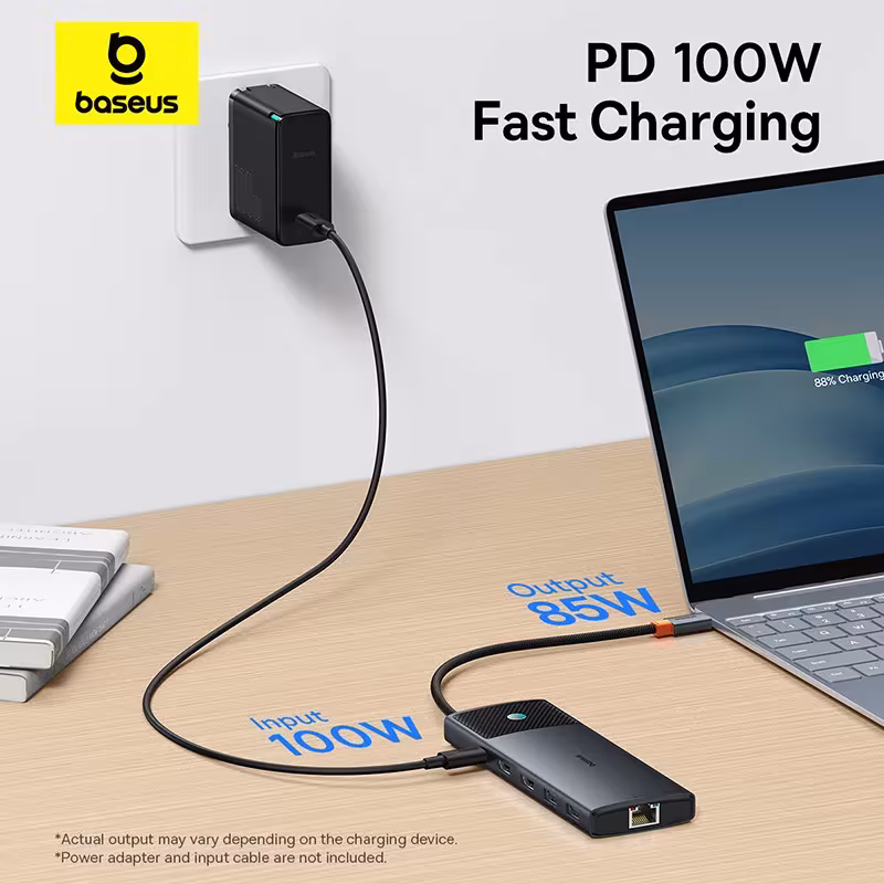 Baseus Metal Gleam Series II 10-in-1 USB C Hub Dual Display 4K@120Hz PD 100W Baseus Metal Gleam Series II 10-in-1 USB C Hub Dual Display 4K@120Hz PD 100W - Image 6