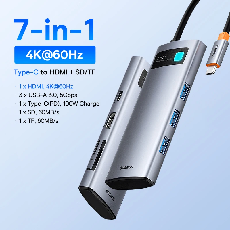 7-in-1 4K HDMI SD TF