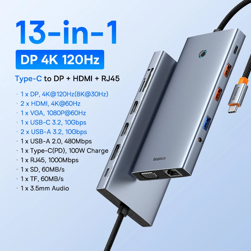 13-in-1 2HDMI 1DP 8K