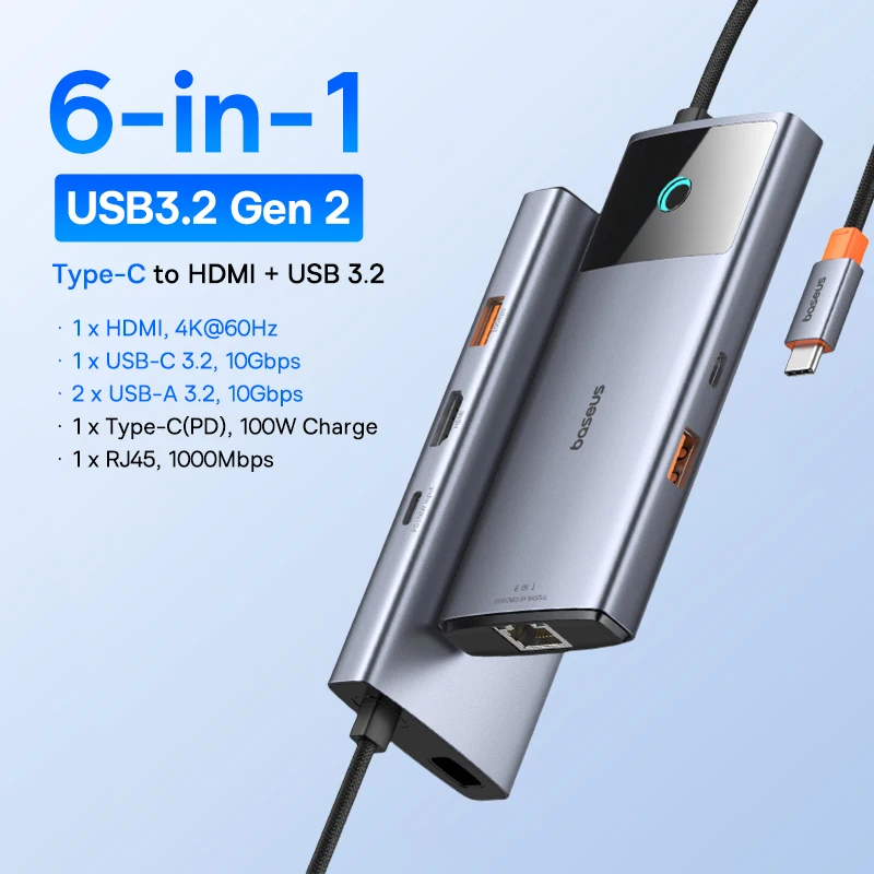 6-in-1 4K60Hz 10Gbps