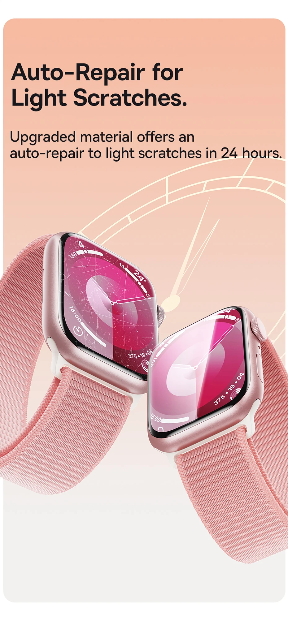 Baseus Screen Protector for Apple Watch 10 9 8 7 6 5 4 SE 46/42/45/41/44/40mm Hydrogel Film for iWatch Ultra 2 1 49mm Protective