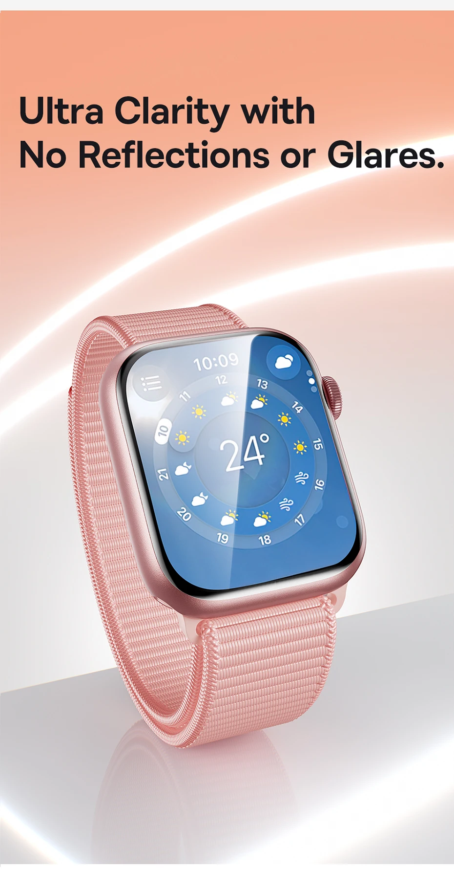 Baseus Screen Protector for Apple Watch 10 9 8 7 6 5 4 SE 46/42/45/41/44/40mm Hydrogel Film for iWatch Ultra 2 1 49mm Protective