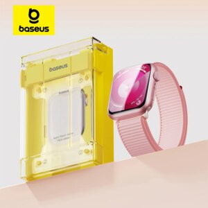 Baseus Auto-Install Dust-Proof Screen Protector for Smartwatch - Curved Full Coverage, Anti-Reflection