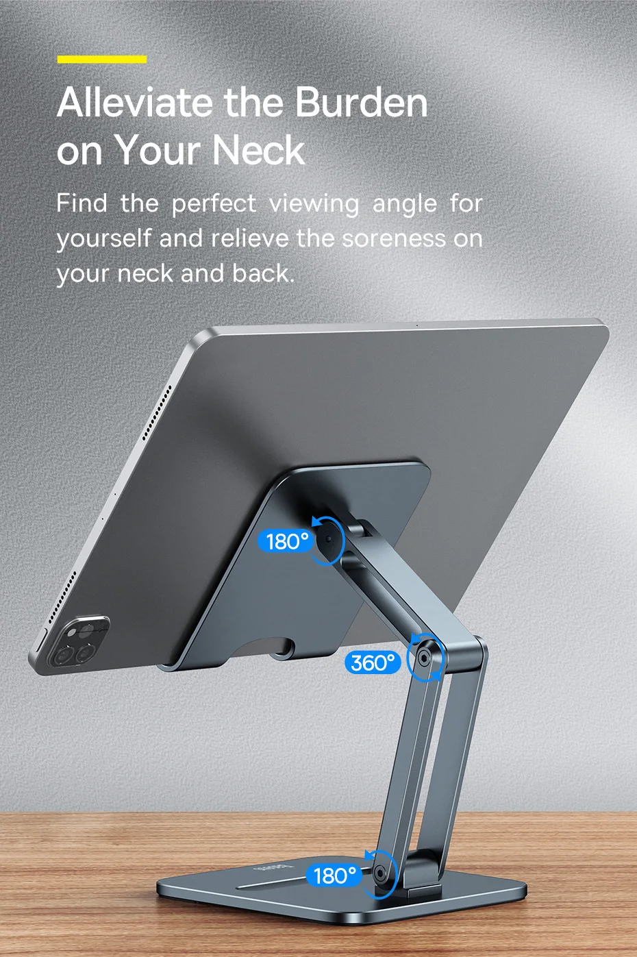 Baseus Phone Holder Aluminum Alloy Cell Phone Tablet Stand for iPad Mini for iPhone 16 15 14 Pro Max Samsung Mobile Phone Stand