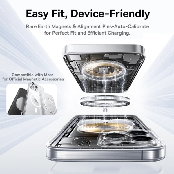 Baseus Crystal Pro Magnetic Phone Case Ultra-Thin Clear Anti-Yellowing for iPhone 16/15/14/13/12 Series - Image 3