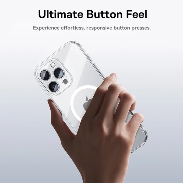 Baseus Crystal Pro Magnetic Phone Case Ultra-Thin Clear Anti-Yellowing for iPhone 16/15/14/13/12 Series - Image 6