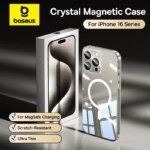 Baseus Crystal Pro Magnetic Phone Case Ultra-Thin Clear Anti-Yellowing for iPhone 16/15/14/13/12 Series