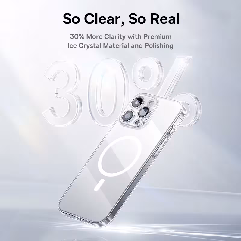 Baseus Crystal Pro Magnetic Phone Case Ultra-Thin Clear Anti-Yellowing for iPhone 16/15/14/13/12 Series Baseus Crystal Pro Magnetic Phone Case Ultra-Thin Clear Anti-Yellowing for iPhone 16/15/14/13/12 Series - Image 2