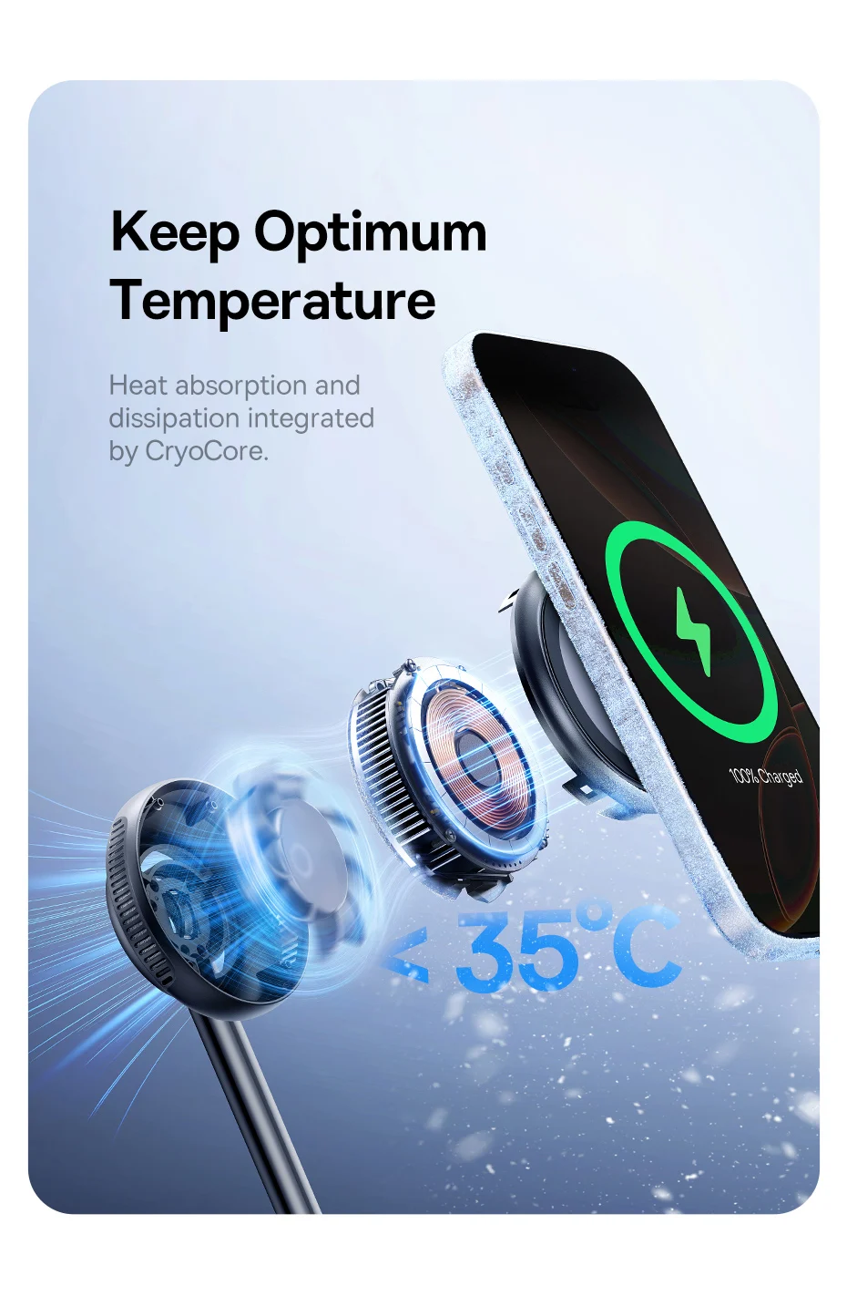 Baseus 22.5W 3-in-1 Wireless Charger Stand Qi2 15W Magnetic Fast Charging TEC Cooling For iPhone 16 15 14 AirPods Apple Watch