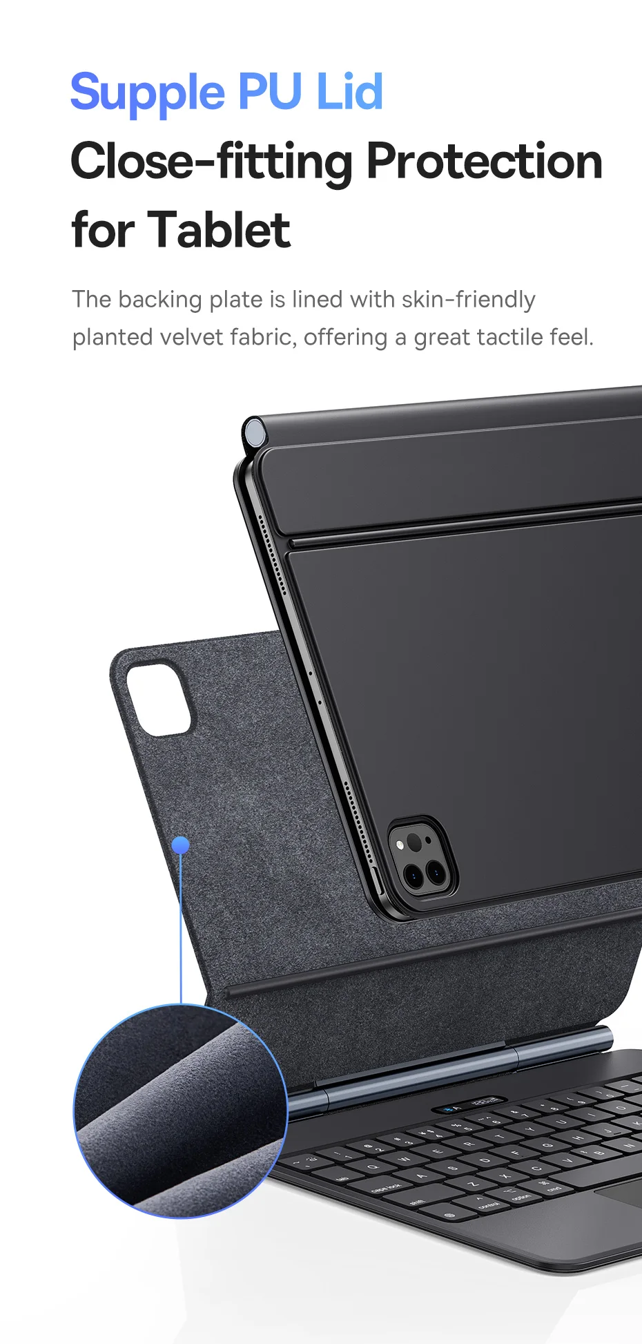 Baseus for iPad 2018-2024 Magic Keyboard Bluetooth for iPad Pro Air 4 Air 5 Air 6 11 10.9 12.9 13 inch Smart Cover Magnetic Case