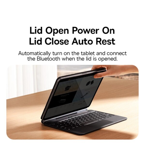 Baseus Brilliance Series 2 iPad Pro Keyboard Case with Trackpad and Backlit Keys - Image 5